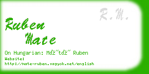 ruben mate business card